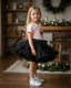TUTU 3 PIECE PARTY SET WITH RUFFLED PARTY SOCKS COMBO- PINK BLACK MINT GREEN