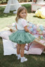 TUTU 3 PIECE PARTY SET WITH RUFFLED PARTY SOCKS COMBO- PINK BLACK MINT GREEN