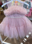 PEARL DETAILED PINK SPECIAL OCCASION PRINCESS DRESS