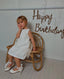 PEARL HEADBAND ACCESSORIZED WHITE BACK BOW TULLE WEDDING BAPTISM BIRTHDAY SPECIAL OCCASION DRESS