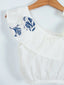 RUFFLED BOW DETAILED PATTERNED PANTS BLOUSE 2 PIECE SET