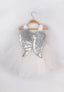 Pink Angel Wings Tutu Dress (Floral Headband Accessory Combination)