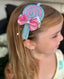 SPARKLING GEM BLUE PINK LOLLIPOP HAIRBAND