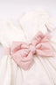 SPECIAL OCCASION BROCADE DRESS WITH ORGANZA TULLE HAIR ACCESSORY
