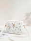 SQUARE CROSSBODY BAG CLASSIC METAL DECOR ZIPPER PURSE FAUX LEATHER SHOULDER BAG FOR GIRLS