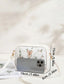 SQUARE CROSSBODY BAG CLASSIC METAL DECOR ZIPPER PURSE FAUX LEATHER SHOULDER BAG FOR GIRLS