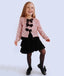 SATIN BOW SEQUIN SET
