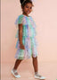 Shimmering Star-Patterned Colorful Tulle Dress (Hair Accessory Combination)