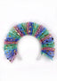 Shimmering Star-Patterned Colorful Tulle Dress (Hair Accessory Combination)
