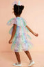 Shimmering Star-Patterned Colorful Tulle Dress (Hair Accessory Combination)