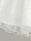 WHITE LACE DRESS SET WITH DELICATE DETAILS ROUND NECK PERFECT FOR BAPTISMS WEDDINGS BIRTHDAYS AND SPECIAL PHOTOSHOOTS WITH MATCHING BONNET 0-2 YEARS