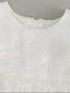 WHITE LACE DRESS SET WITH DELICATE DETAILS ROUND NECK PERFECT FOR BAPTISMS WEDDINGS BIRTHDAYS AND SPECIAL PHOTOSHOOTS WITH MATCHING BONNET 0-2 YEARS