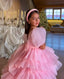 WHITE LAYERED ELEGANT GOWN FOR BIRTHDAY SPECIAL OCCASIONS WITH TIARA AND TULLE GLOVE COMBINATION CAN BE WORN WITH A LONG OR SHORT BACK DESIGN