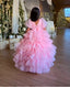 WHITE LAYERED ELEGANT GOWN FOR BIRTHDAY SPECIAL OCCASIONS WITH TIARA AND TULLE GLOVE COMBINATION CAN BE WORN WITH A LONG OR SHORT BACK DESIGN
