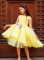 YELLOW JACQUARD DRESS