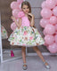 3D ROSE ACCESSORY PRINTED SPECIAL OCCASION BIRTHDAY DRESS