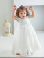 BABY GIRL LONG LACE DRESS WITH BONNET FOR CHRISTENING WEDDING AND BIRTHDAY DRESS 0-2 YEARS