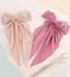 BIG PEARL SATIN LAYERED HAIR BOWS FOR GIRLS