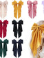 BIG PEARL SATIN LAYERED HAIR BOWS FOR GIRLS