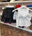 BLACK - WHITE BOW DETAIL 2 PIECE SET