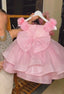 ENCHANTING 3D FLORAL PINK BIRTHDAY SPECIAL OCCASION PRINCESS DRESS