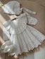 EYELET LACE BABY BAPTISM DRESS SET