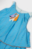 FEATHERED BOW HEADBAND MATCHING BLUE DRESS