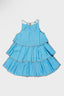 FEATHERED BOW HEADBAND MATCHING BLUE DRESS