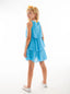 FEATHERED BOW HEADBAND MATCHING BLUE DRESS