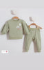 FLORAL DETAILED GREEN TONES TRACKSUIT