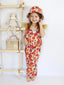 FLORAL PRINT JUMPSUIT WITH HAT