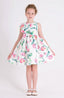FLORAL RUFFLED DRESS WITH MATCHING BOW HEADBAND