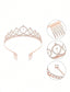 GIRL BIRTHDAY PARTY TIARA HEADBAND AND RHINESTONE CROWN STRAP SHOULDER 2 PIECE SET