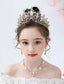 GIRL IS GOLDEN CROWN ELEGAN LUXURY NECKLACE EAR CLIP EARRINGS FASHION SHOW PHOTO BIRTHDAY WEDDING HEADBAND SET