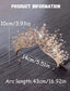 GIRL IS GOLDEN CROWN ELEGAN LUXURY NECKLACE EAR CLIP EARRINGS FASHION SHOW PHOTO BIRTHDAY WEDDING HEADBAND SET
