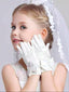 GIRLS SATIN BOW GLOVES PRINCESS GLOVES FOR FIRST COMMUNION WEDDING BIRTHDAY PARTY AND STAGE PERFORMANCE