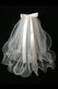 GIRLS SHORT VEIL FLOWER CROWN HEADPIECE WITH BOW SUITABLE FOR BIRTHDAY BRIDESMAIS AND FIRST COMMUNION