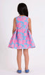 GIRLS UME AYAME PRINT DRESS WITH BLUE BOW HEADBAND SET