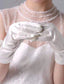 GIRLS WHITE SATIN PRINCESS GLOVES FOR FIRST COMMUNION BIRTHDAY WEDDING ACCESSORY