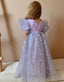 Star-Patterned Lilac Tutu Dress (Matched With A Tulle Crown In The Same Pattern)