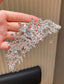 HIGH END ELEGANT WHITE CROWN HEADBAND HAIR ACCESSORY FOR GIRLS FOR WEDDING FIRST COMMUNION BIRTHDAY