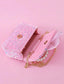 KIDS SPARKLING SEQUIN BOW DECOR METAL CHAIN SHOULDER HANDBAG