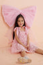 PINK  PURPLE WHITE  WINGS OF JOY BUTTERFLY BIRTHDAY AND SPECIAL OCCASION DRESS WITH MATCHING BUTTERFLY TIARA ACCESSORY