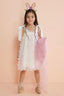 PINK  PURPLE WHITE  WINGS OF JOY BUTTERFLY BIRTHDAY AND SPECIAL OCCASION DRESS WITH MATCHING BUTTERFLY TIARA ACCESSORY