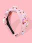 3D FLORAL HEADBAND WITH SPARKLING RHINESTONES AND PEARL EMBELLLISHMENT