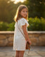 PINEAPPLE PRINT GIRLS DRESS WITH LEATHER BAG COMBINATION