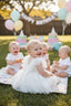 STAR SEQUIN EMBELLISHED TULLE BABY ROMPER PERFECT FOR BIRTHDAYS SPECIAL OCCASIONS AND WEDDINGS