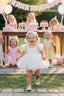 STAR SEQUIN EMBELLISHED TULLE BABY ROMPER PERFECT FOR BIRTHDAYS SPECIAL OCCASIONS AND WEDDINGS