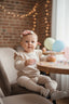 3D PINK KNITTED FLORAL EMBROIDERED POLKA DOT SET