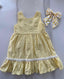 🍋YELLOW GIRLS' DRESS - SET INCLUDES HAIR BOW 3 - 24 MONTHS